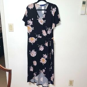 NWT Apt. 9 Blue Wrap Sundress with V-Neck and High-Low Hem